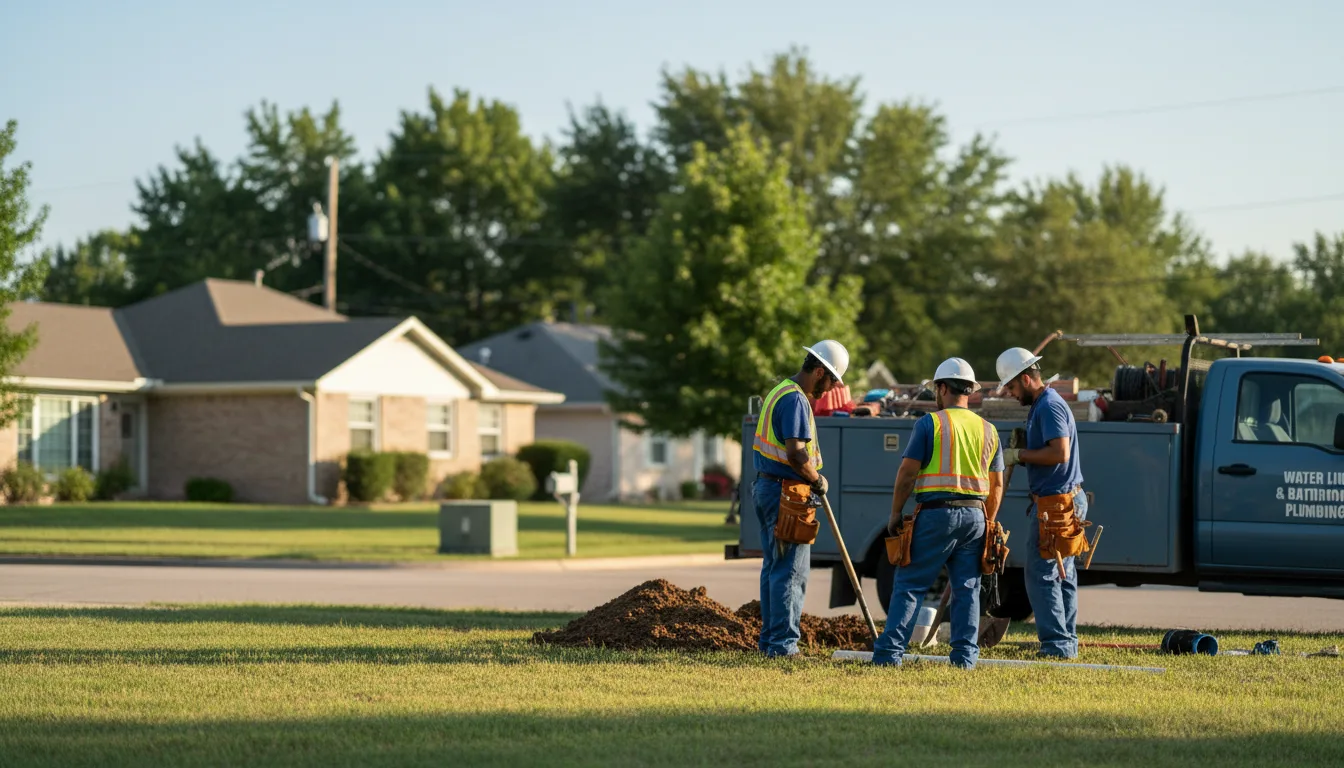 Residential water line and bathroom plumbing service in Billingsley, AL
